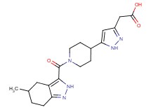 (5-{1-[(5-methyl-4,5,6,7-tetrahydro-2H-indazol-3-yl)carbonyl]piperidin-4-yl}-1H-pyrazol-3-yl)acetic acid