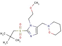2-{[2-[(2,2-dimethylpropyl)sulfonyl]-1-(2-methoxyethyl)-1H-imidazol-5-yl]methyl}-1,2-oxazinane