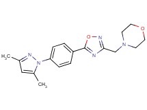 4-({5-[4-(3,5-dimethyl-1H-pyrazol-1-yl)phenyl]-1,2,4-oxadiazol-3-yl}methyl)morpholine