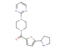 2-(4-{[5-(2-pyrrolidinyl)-2-thienyl]carbonyl}-1-piperazinyl)pyrimidine bis(trifluoroacetate)