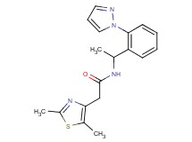 2-(2,5-dimethyl-1,3-thiazol-4-yl)-N-{1-[2-(1H-pyrazol-1-yl)phenyl]ethyl}acetamide