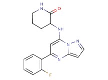 3-{[5-(2-fluorophenyl)pyrazolo[1,5-a]pyrimidin-7-yl]amino}-2-piperidinone