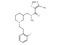 N-({1-[2-(2-fluorophenyl)ethyl]-3-piperidinyl}methyl)-N,4-dimethyl-1,3-thiazole-5-carboxamide