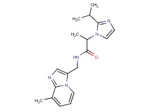 2-(2-isopropyl-1H-imidazol-1-yl)-N-[(8-methylimidazo[1,2-a]pyridin-3-yl)methyl]propanamide