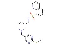 N-[(1-{[2-(methylthio)-5-pyrimidinyl]methyl}-3-piperidinyl)methyl]-8-quinolinesulfonamide