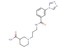 1-(3-{[3-(4H-1,2,4-triazol-4-yl)benzoyl]amino}propyl)piperidine-3-carboxamide