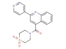 4-[(1,1-dioxido-4-thiomorpholinyl)carbonyl]-2-(4-pyridinyl)quinoline