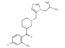 (4-chloro-2-methylphenyl){1-[(1-isobutyl-1H-imidazol-5-yl)methyl]piperidin-3-yl}methanone