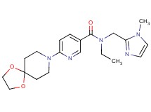 6-(1,4-dioxa-8-azaspiro[4.5]dec-8-yl)-N-ethyl-N-[(1-methyl-1H-imidazol-2-yl)methyl]nicotinamide