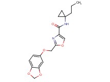 2-[(1,3-benzodioxol-5-yloxy)methyl]-N-(1-propylcyclopropyl)-1,3-oxazole-4-carboxamide