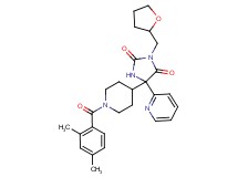 5-[1-(2,4-dimethylbenzoyl)-4-piperidinyl]-5-(2-pyridinyl)-3-(tetrahydro-2-furanylmethyl)-2,4-imidazolidinedione