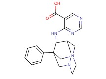 4-[(1-phenyl-3,6-diazatricyclo[4.3.1.1~3,8~]undec-9-yl)amino]pyrimidine-5-carboxylic acid