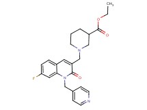 ethyl 1-{[7-fluoro-2-oxo-1-(4-pyridinylmethyl)-1,2-dihydro-3-quinolinyl]methyl}-3-piperidinecarboxylate