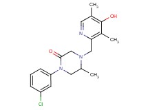 1-(3-chlorophenyl)-4-[(4-hydroxy-3,5-dimethyl-2-pyridinyl)methyl]-5-methyl-2-piperazinone