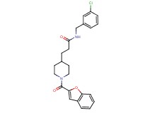 3-[1-(1-benzofuran-2-ylcarbonyl)-4-piperidinyl]-N-(3-chlorobenzyl)propanamide
