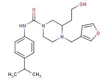 4-(3-furylmethyl)-3-(2-hydroxyethyl)-N-(4-isopropylphenyl)piperazine-1-carboxamide