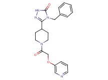 4-benzyl-5-{1-[(pyridin-3-yloxy)acetyl]piperidin-4-yl}-2,4-dihydro-3H-1,2,4-triazol-3-one