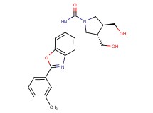 (3S*,4S*)-3,4-bis(hydroxymethyl)-N-[2-(3-methylphenyl)-1,3-benzoxazol-6-yl]pyrrolidine-1-carboxamide
