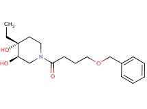 (3R*,4R*)-1-[4-(benzyloxy)butanoyl]-4-ethylpiperidine-3,4-diol