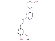 1-(2-{[2-(4-hydroxy-3-methoxyphenyl)ethyl]amino}pyrimidin-4-yl)piperidin-3-ol