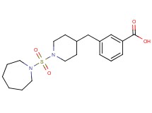 3-{[1-(1-azepanylsulfonyl)-4-piperidinyl]methyl}benzoic acid