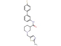 N-(4'-fluoro-3-biphenylyl)-1-[(2-methyl-1,3-thiazol-5-yl)methyl]-3-piperidinecarboxamide