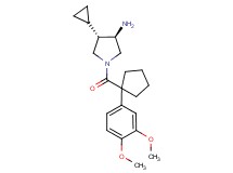 (3R*,4S*)-4-cyclopropyl-1-{[1-(3,4-dimethoxyphenyl)cyclopentyl]carbonyl}-3-pyrrolidinamine