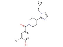 4-({4-[1-(cyclopropylmethyl)-1H-imidazol-2-yl]-1-piperidinyl}carbonyl)-2-methylphenol