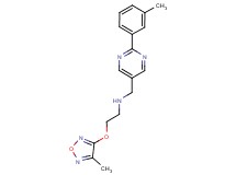 2-[(4-methyl-1,2,5-oxadiazol-3-yl)oxy]-N-{[2-(3-methylphenyl)pyrimidin-5-yl]methyl}ethanamine