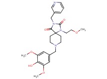8-(4-hydroxy-3,5-dimethoxybenzyl)-1-(2-methoxyethyl)-3-(3-pyridinylmethyl)-1,3,8-triazaspiro[4.5]decane-2,4-dione