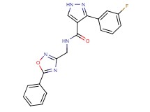 3-(3-fluorophenyl)-N-[(5-phenyl-1,2,4-oxadiazol-3-yl)methyl]-1H-pyrazole-4-carboxamide