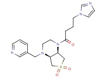 (4aS*,7aR*)-1-[4-(1H-imidazol-1-yl)butanoyl]-4-(pyridin-3-ylmethyl)octahydrothieno[3,4-b]pyrazine 6,6-dioxide