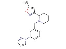 2-(5-methylisoxazol-3-yl)-1-[3-(1H-pyrazol-1-yl)benzyl]piperidine