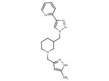 2-[1-({1-[(5-methyl-1H-pyrazol-3-yl)methyl]-3-piperidinyl}methyl)-1H-1,2,3-triazol-4-yl]pyridine