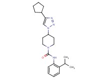 4-(4-cyclopentyl-1H-1,2,3-triazol-1-yl)-N-(2-isopropylphenyl)piperidine-1-carboxamide