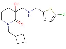 3-({[(5-chloro-2-thienyl)methyl]amino}methyl)-1-(cyclobutylmethyl)-3-hydroxy-2-piperidinone