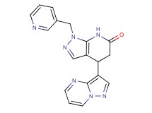 4-pyrazolo[1,5-a]pyrimidin-3-yl-1-(pyridin-3-ylmethyl)-1,4,5,7-tetrahydro-6H-pyrazolo[3,4-b]pyridin-6-one