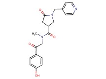 N-[2-(4-hydroxyphenyl)-2-oxoethyl]-N-methyl-5-oxo-1-(4-pyridinylmethyl)-3-pyrrolidinecarboxamide