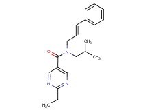 2-ethyl-N-isobutyl-N-[(2E)-3-phenylprop-2-en-1-yl]pyrimidine-5-carboxamide