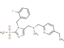 1-(5-ethyl-2-pyridinyl)-N-{[1-(2-fluorobenzyl)-2-(methylsulfonyl)-1H-imidazol-5-yl]methyl}-N-methylmethanamine