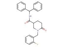 N-(diphenylmethyl)-1-(2-fluorobenzyl)-6-oxo-3-piperidinecarboxamide