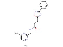 N-[(4,6-dimethyl-2-pyrimidinyl)methyl]-3-(3-phenyl-1,2,4-oxadiazol-5-yl)propanamide