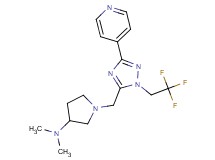 N,N-dimethyl-1-{[3-pyridin-4-yl-1-(2,2,2-trifluoroethyl)-1H-1,2,4-triazol-5-yl]methyl}pyrrolidin-3-amine