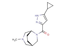 (1S*,5R*)-6-[(5-cyclopropyl-1H-pyrazol-3-yl)carbonyl]-3-methyl-3,6-diazabicyclo[3.2.2]nonane
