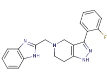 5-(1H-benzimidazol-2-ylmethyl)-3-(2-fluorophenyl)-4,5,6,7-tetrahydro-1H-pyrazolo[4,3-c]pyridine