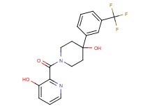 2-({4-hydroxy-4-[3-(trifluoromethyl)phenyl]-1-piperidinyl}carbonyl)-3-pyridinol