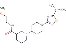 1'-(5-isopropyl-1,2,4-oxadiazol-3-yl)-N-(2-methoxyethyl)-1,4'-bipiperidine-3-carboxamide