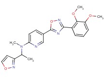 5-[3-(2,3-dimethoxyphenyl)-1,2,4-oxadiazol-5-yl]-N-[1-(3-isoxazolyl)ethyl]-N-methyl-2-pyridinamine