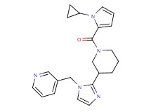 3-[(2-{1-[(1-cyclopropyl-1H-pyrrol-2-yl)carbonyl]piperidin-3-yl}-1H-imidazol-1-yl)methyl]pyridine