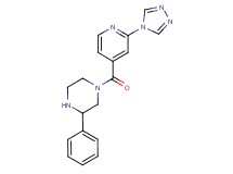 3-phenyl-1-[2-(4H-1,2,4-triazol-4-yl)isonicotinoyl]piperazine